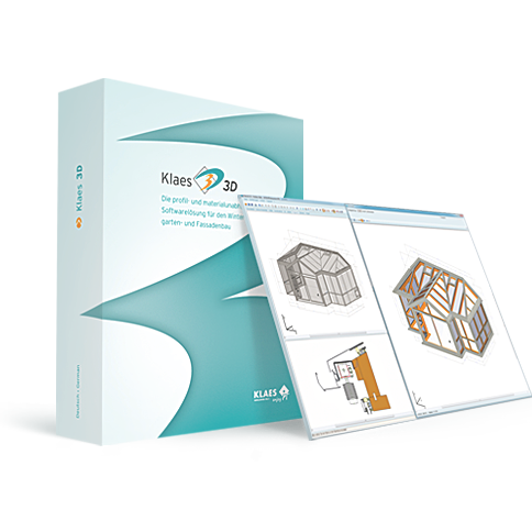 Softwareverpackung Klaes 3D mit Screenshot