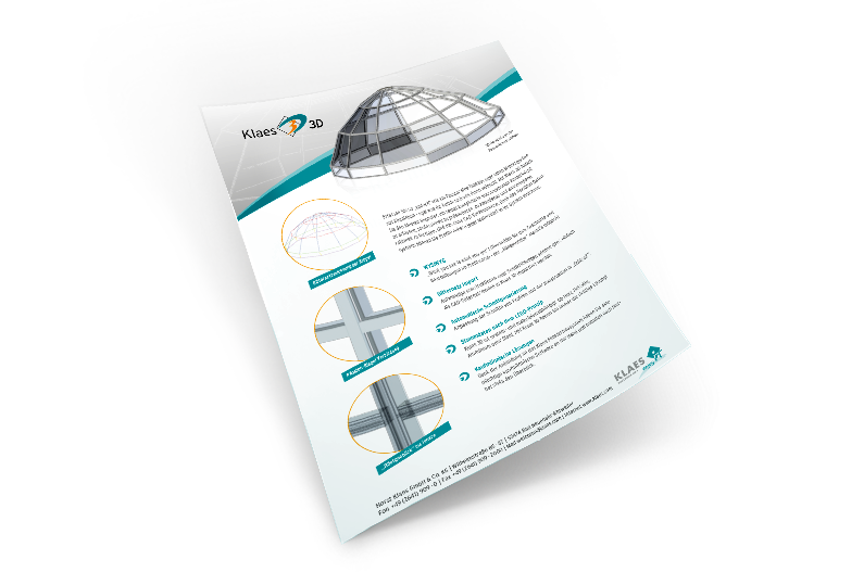 Software CAD-CAM per la costruzione di giardini d'inverno e facciate - Brochure Klaes 3D