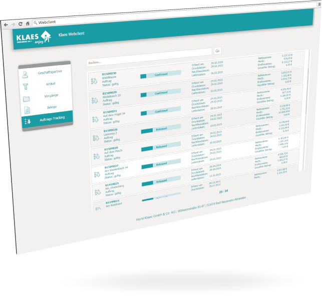 Pantallazo del tema web tracking