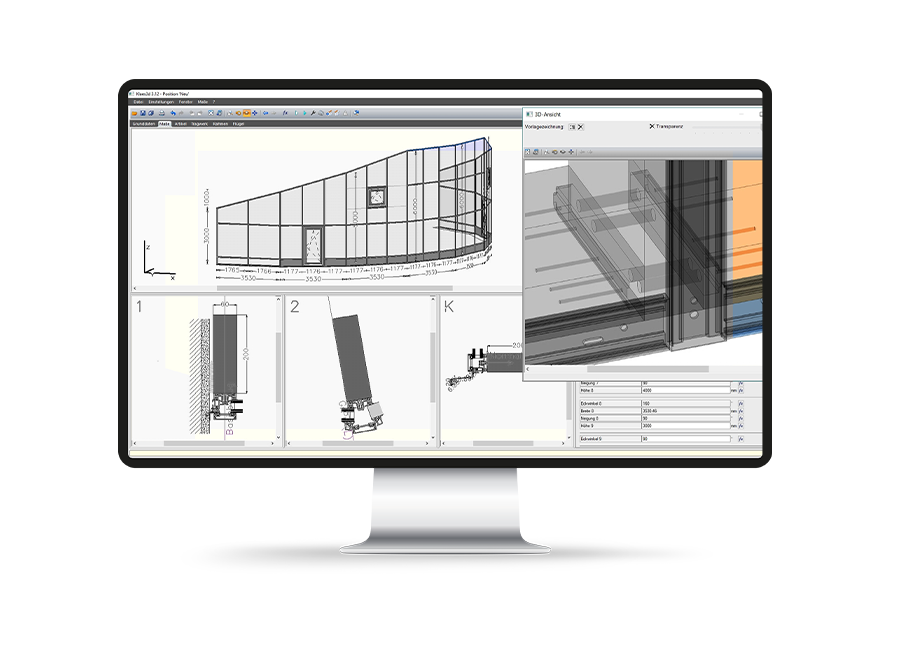 training support web praesentation 3d fassade mockup