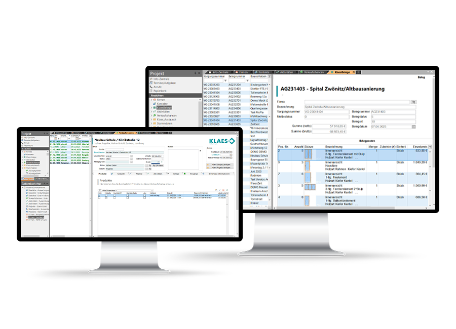 Web-Präsenation Klaes cRM Mockup