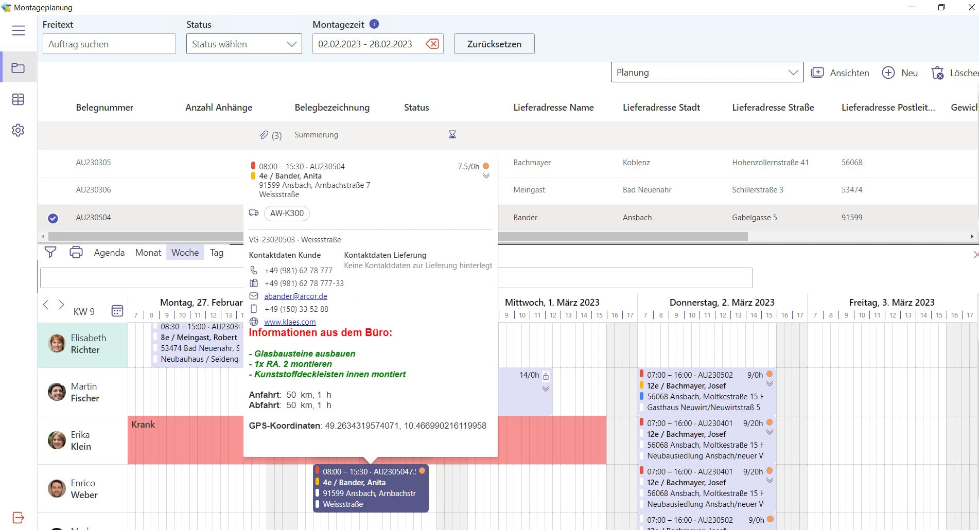 Planification du montage en toute transparence. L'interface utilisateur intuitive permet d'obtenir beaucoup d'informations et une grande flexibilité avec peu d'efforts.
